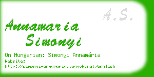 annamaria simonyi business card