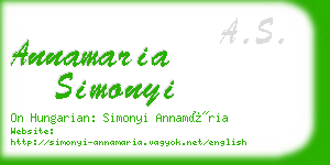 annamaria simonyi business card